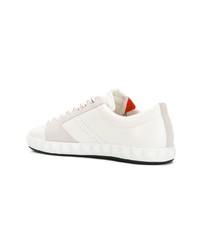 Baskets basses en cuir blanches Emporio Armani