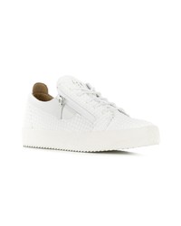 Baskets basses en cuir blanches Giuseppe Zanotti Design