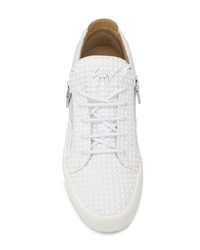 Baskets basses en cuir blanches Giuseppe Zanotti Design