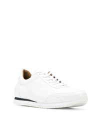 Baskets basses en cuir blanches Brioni