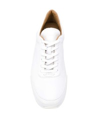 Baskets basses en cuir blanches Brioni