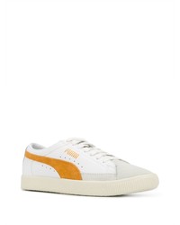 Baskets basses en cuir blanches Puma