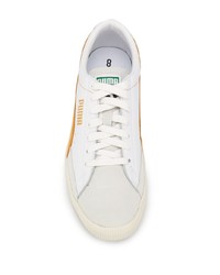 Baskets basses en cuir blanches Puma