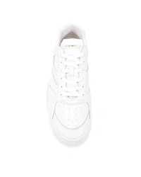 Baskets basses en cuir blanches Emporio Armani