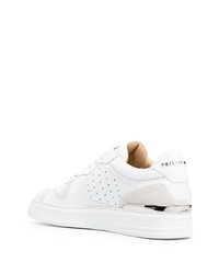 Baskets basses en cuir blanches Philipp Plein