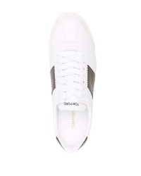 Baskets basses en cuir blanches Tom Ford