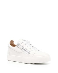 Baskets basses en cuir blanches Giuseppe Zanotti