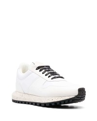 Baskets basses en cuir blanches Emporio Armani