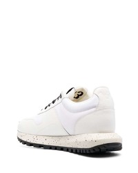 Baskets basses en cuir blanches Emporio Armani