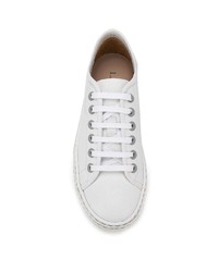 Baskets basses en cuir blanches Lanvin