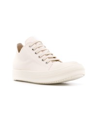 Baskets basses en cuir blanches Rick Owens DRKSHDW