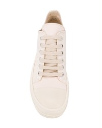 Baskets basses en cuir blanches Rick Owens DRKSHDW