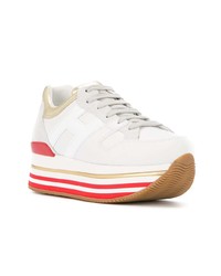 Baskets basses en cuir blanches Hogan