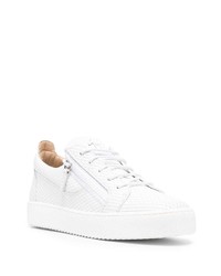 Baskets basses en cuir blanches Giuseppe Zanotti