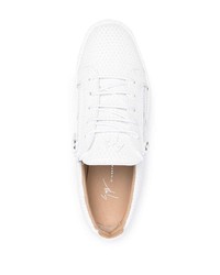 Baskets basses en cuir blanches Giuseppe Zanotti