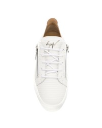 Baskets basses en cuir blanches Giuseppe Zanotti