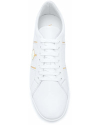 Baskets basses en cuir blanches Versace