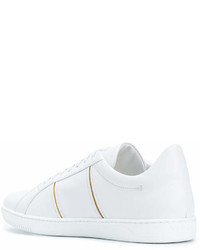 Baskets basses en cuir blanches Versace