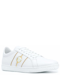 Baskets basses en cuir blanches Versace