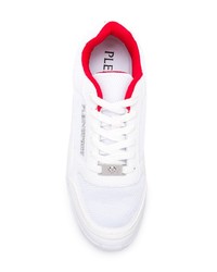 Baskets basses en cuir blanches Plein Sport