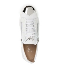 Baskets basses en cuir blanches Giuseppe Zanotti