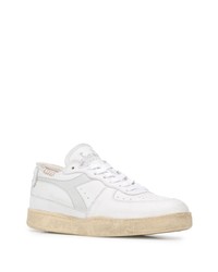 Baskets basses en cuir blanches Diadora