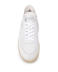 Baskets basses en cuir blanches Diadora