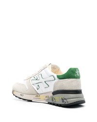 Baskets basses en cuir blanches Premiata