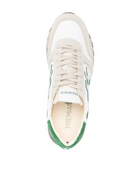 Baskets basses en cuir blanches Premiata