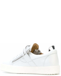 Baskets basses en cuir blanches Giuseppe Zanotti Design