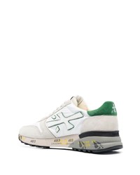 Baskets basses en cuir blanches Premiata