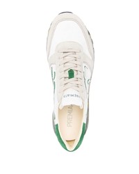 Baskets basses en cuir blanches Premiata