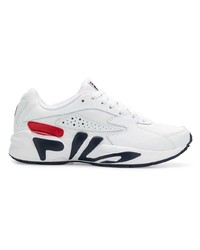 Baskets basses en cuir blanches Fila