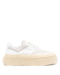 Baskets basses en cuir blanches MM6 MAISON MARGIELA