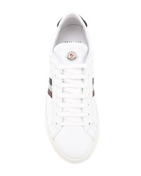 Baskets basses en cuir blanches Moncler