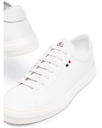 Baskets basses en cuir blanches Moncler