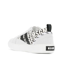 Baskets basses en cuir blanches MSGM