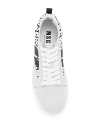 Baskets basses en cuir blanches MSGM