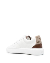 Baskets basses en cuir blanches Herno