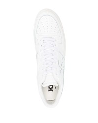 Baskets basses en cuir blanches Kiton