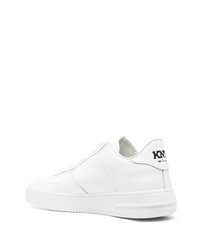 Baskets basses en cuir blanches Kiton