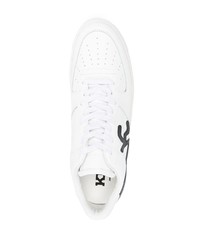 Baskets basses en cuir blanches Kiton