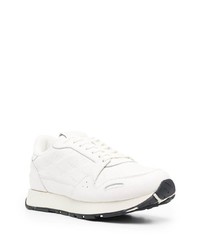 Baskets basses en cuir blanches Emporio Armani