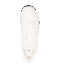 Baskets basses en cuir blanches Emporio Armani