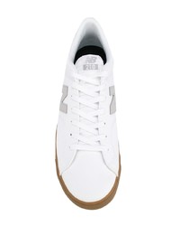 Baskets basses en cuir blanches New Balance