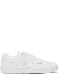 Baskets basses en cuir blanches New Balance