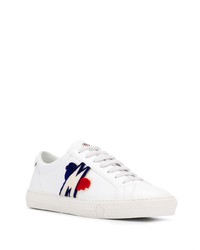 Baskets basses en cuir blanches Moncler