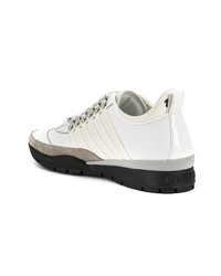 Baskets basses en cuir blanches DSQUARED2