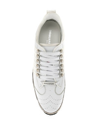 Baskets basses en cuir blanches DSQUARED2