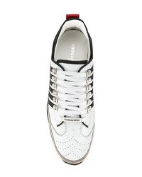 Baskets basses en cuir blanches DSQUARED2